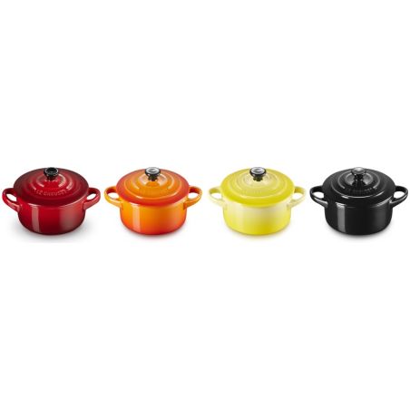 Le Creuset 4er-Set Mini Cocottes Feuer und Flamme aus Steinzeug | Le Creuset | Mimocook