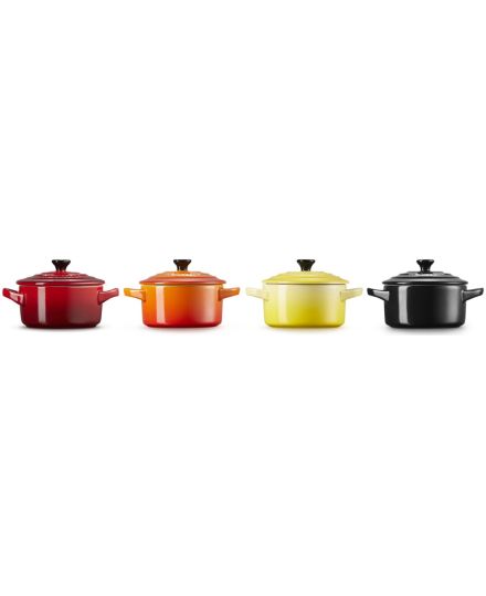 Le Creuset 4er-Set Mini Cocottes Feuer und Flamme aus Steinzeug | Le Creuset | Mimocook