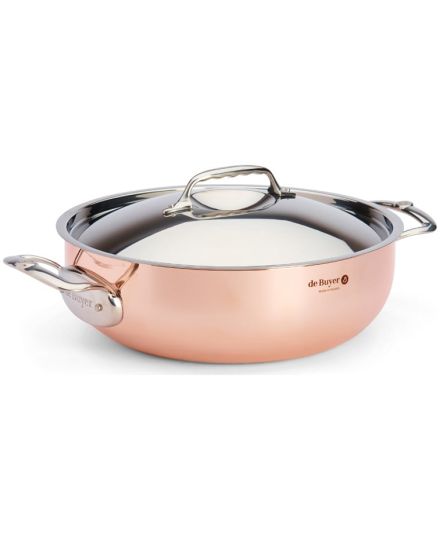 de Buyer PRIMA MATERA Sauteuse aus Kupfer und Edelstahl mit Deckel 28cm | De Buyer | Mimocook