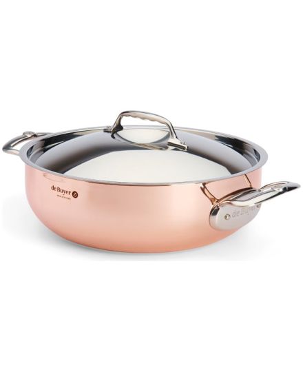 de Buyer PRIMA MATERA Sauteuse aus Kupfer und Edelstahl mit Deckel 28cm | De Buyer | Mimocook