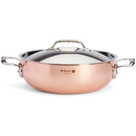 de Buyer PRIMA MATERA Sauteuse aus Kupfer und Edelstahl mit Deckel 28cm | De Buyer | Mimocook