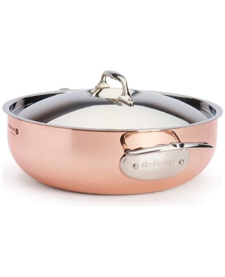 de Buyer PRIMA MATERA Sauteuse aus Kupfer und Edelstahl mit Deckel 28cm | De Buyer | Mimocook