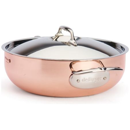 de Buyer PRIMA MATERA Sauteuse aus Kupfer und Edelstahl mit Deckel 28cm | De Buyer | Mimocook