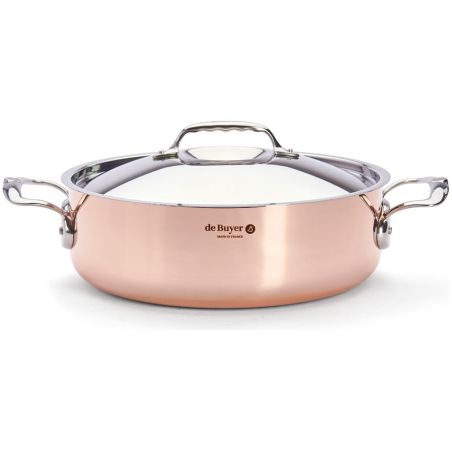 de Buyer PRIMA MATERA Copper & Stainless Steel Sauté Pan with Lid | De Buyer | Mimocook