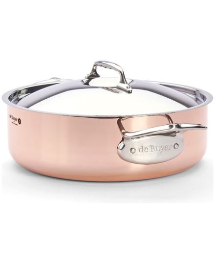 de Buyer PRIMA MATERA Copper & Stainless Steel Sauté Pan with Lid | De Buyer | Mimocook