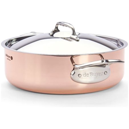 de Buyer PRIMA MATERA Copper & Stainless Steel Sauté Pan with Lid | De Buyer | Mimocook