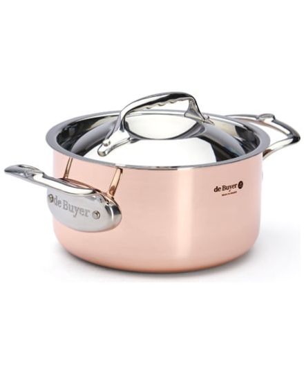 de Buyer PRIMA MATERA Cacerola de Cobre e Inox con Tapa | De Buyer | Mimocook