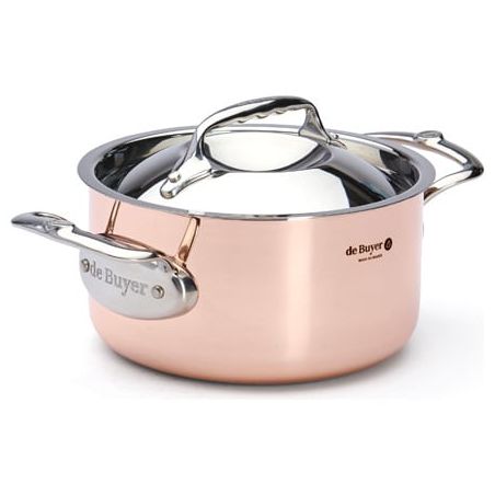 de Buyer PRIMA MATERA Cacerola de Cobre e Inox con Tapa | De Buyer | Mimocook