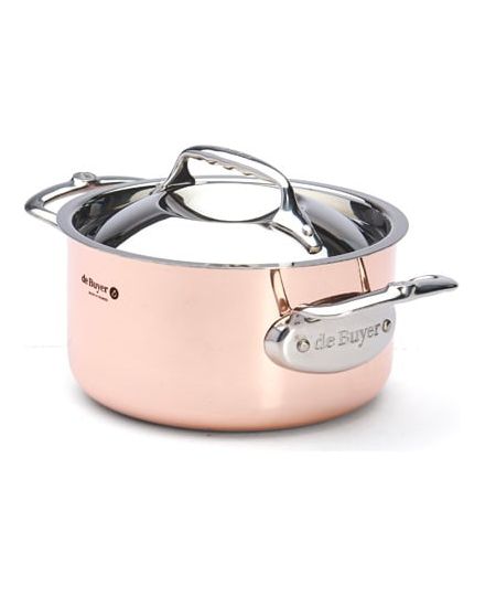 de Buyer PRIMA MATERA Cacerola de Cobre e Inox con Tapa | De Buyer | Mimocook