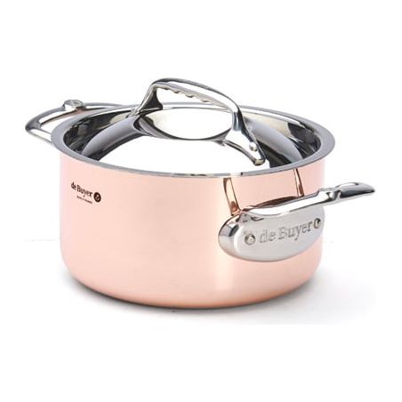 de Buyer PRIMA MATERA Copper & Stainless Steel Stewpan with Lid | De Buyer | Mimocook