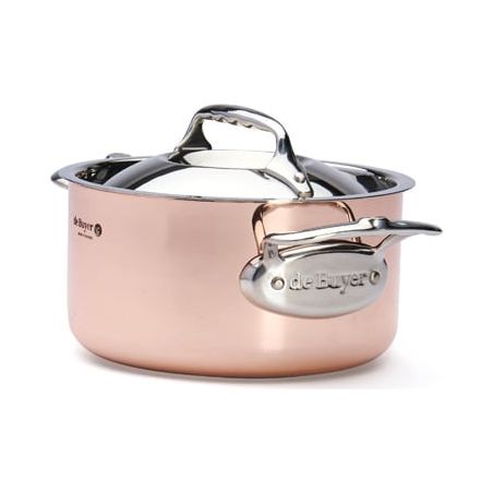 de Buyer PRIMA MATERA Copper & Stainless Steel Stewpan with Lid | De Buyer | Mimocook