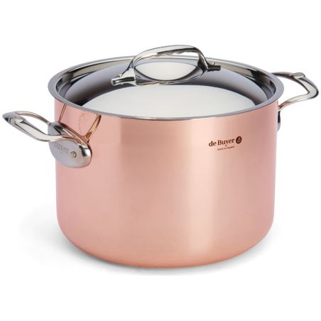de Buyer PRIMA MATERA Copper & Stainless Steel High Stewpan with Lid | De Buyer | Mimocook
