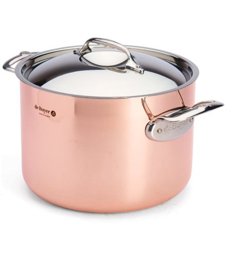 de Buyer PRIMA MATERA Copper & Stainless Steel High Stewpan with Lid | De Buyer | Mimocook