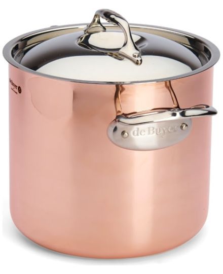 de Buyer PRIMA MATERA Hoher Kochtopf aus Kupfer und Edelstahl mit Deckel | De Buyer | Mimocook