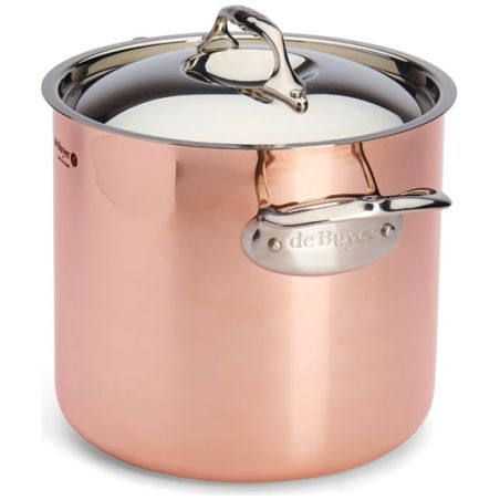 de Buyer PRIMA MATERA Copper & Stainless Steel High Stockpot with Lid | De Buyer | Mimocook