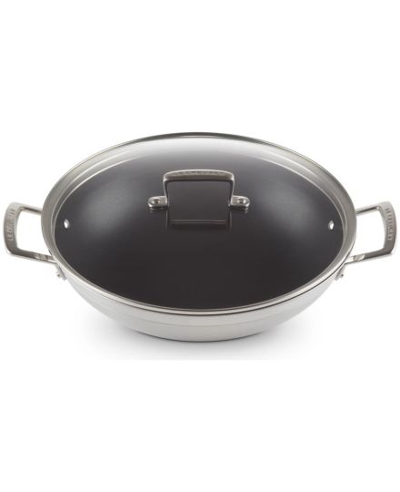 Wok de Acero Inoxidable Classic con revestimiento antiadherente 30cm Le Creuset | Le Creuset | Mimocook