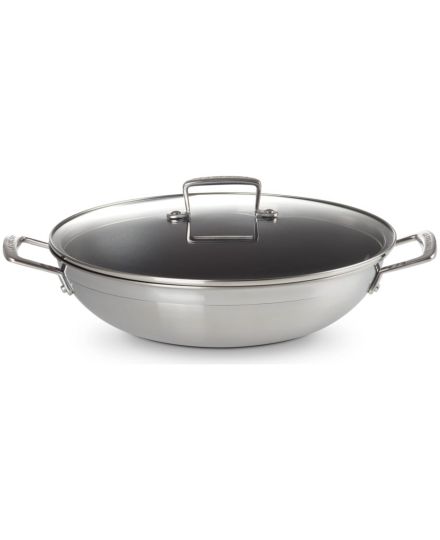 Le Creuset Wok de Aço Inoxidável Classic com Antiaderente 30 cm | Le Creuset | Mimocook