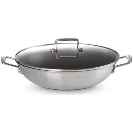 Wok de Acero Inoxidable Classic con revestimiento antiadherente 30cm Le Creuset | Le Creuset | Mimocook