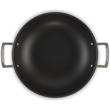 Le Creust Wok anti-adhérent Inox Classique avec couvercle verre | Le Creuset | Mimocook