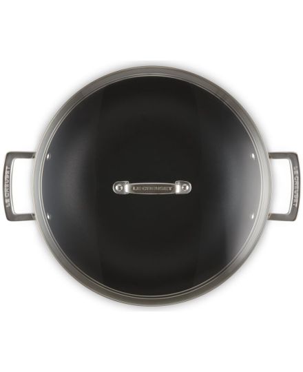 Le Creust Wok anti-adhérent Inox Classique avec couvercle verre | Le Creuset | Mimocook
