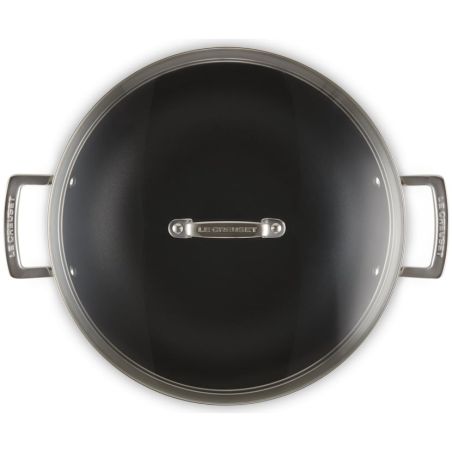 Le Creust Wok anti-adhérent Inox Classique avec couvercle verre | Le Creuset | Mimocook