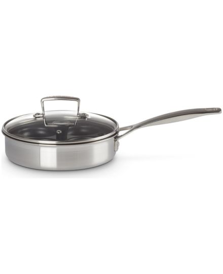 Le Creuset 3-ply Edelstahl-Sauteuse mit Einsatz zum Pochieren 20 cm | Le Creuset | Mimocook