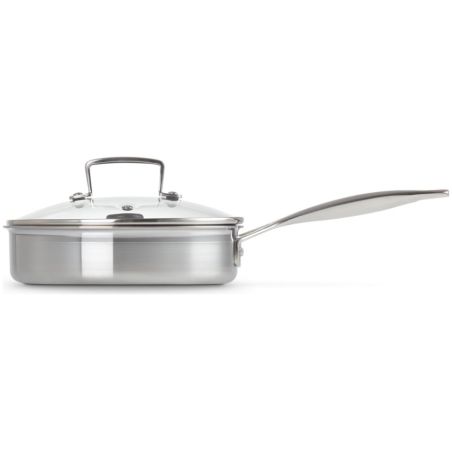 Le Creuset Sauteuse à Bord Droit en Inox avec Insert à œufs | Le Creuset | Mimocook