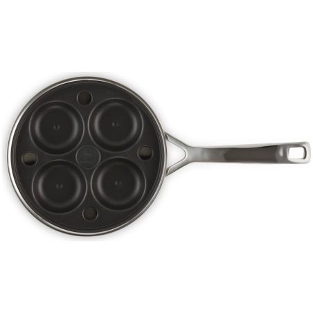 Le Creuset Unbeschichtete Sautépfanne mit Pochiereinsatz aus 3-ply Edelstahl | Le Creuset | Mimocook