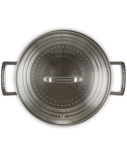 Le Creuset Multi-Dämpfeinsatz aus Edelstahl mit Glasdeckel | Le Creuset | Mimocook