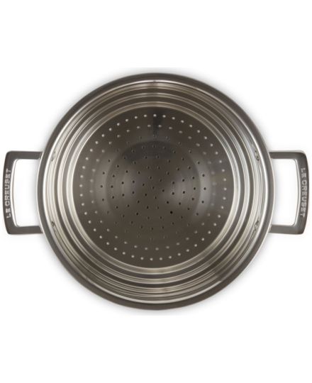 Le Creuset Grand Cuit-Vapeur Adaptable Inox Classique avec Couvercle en Verre | Le Creuset | Mimocook