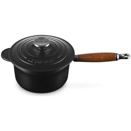 Casserole en fonte émaillée avec manche en bois 18 cm | Le Creuset | Mimocook