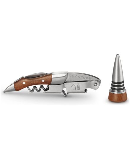 Le Creuset Geschenkset Kellnermesser WT-110 mit Holzgriff & Verschluss GS-190 | Le Creuset | Mimocook