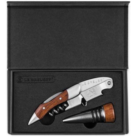 Le Creuset Geschenkset Kellnermesser WT-110 mit Holzgriff & Verschluss GS-190 | Le Creuset | Mimocook