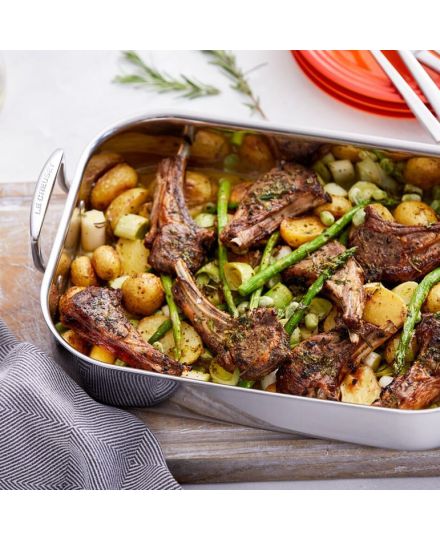 Le Creuset Plat à rôtir rectangulaire Inox Classique | Le Creuset | Mimocook