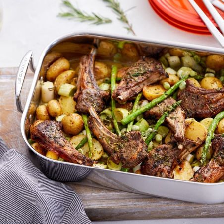 Le Creuset Fuente Asadora Rectangular de Acero Inoxidable 3-ply 35 cm | Le Creuset | Mimocook