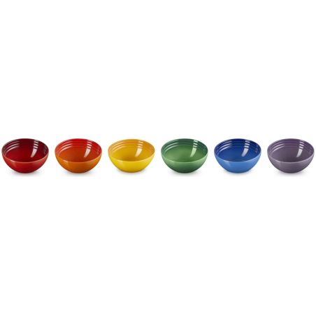 Le Creuset 6er-Set Snackschälchen Regenbogen aus Steinzeug | Le Creuset | Mimocook