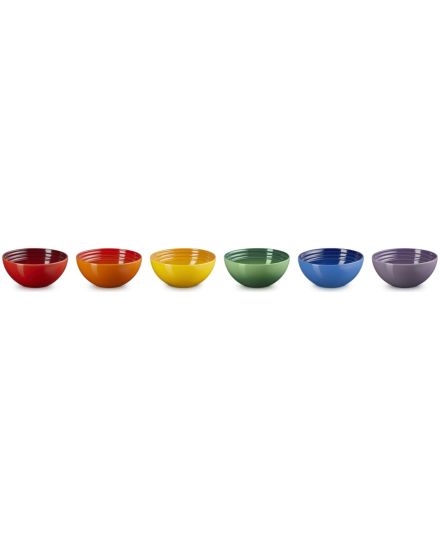 Le Creuset 6er-Set Snackschälchen Regenbogen aus Steinzeug | Le Creuset | Mimocook