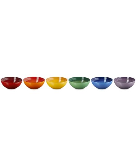 Le Creuset Stoneware Rainbow Set of 6 Cereal Bowls 16 cm | Le Creuset | Mimocook