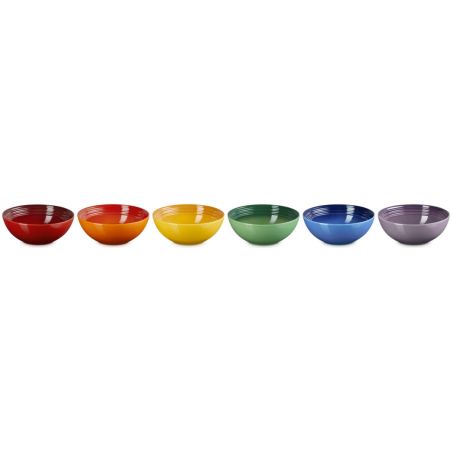 Le Creuset Set de 6 Tigelas Arco-Íris em Cerâmica para Cereal 16 cm | Le Creuset | Mimocook