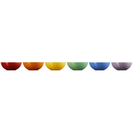 Le Creuset Stoneware Rainbow Set of 6 Cereal Bowls 16 cm | Le Creuset | Mimocook