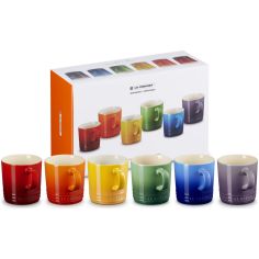 Set de 6 tazas grandes Arcoíris de cerámica de gres Le Creuset