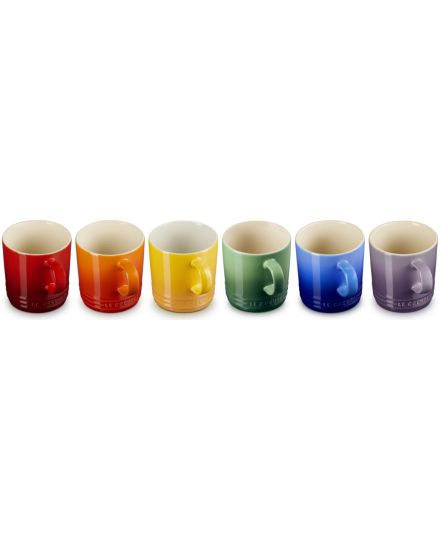 Le Creuset 6er-Set Becher Regenbogen aus Steinzeug 0,35 L | Le Creuset | Mimocook