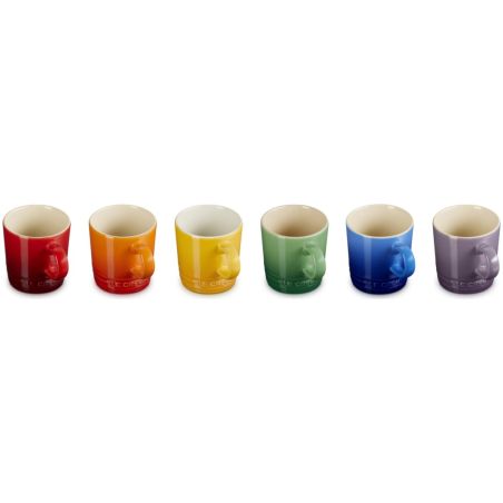 Set de 6 tasses à espresso arc-en-ciel en céramique Le Creuset | Le Creuset | Mimocook