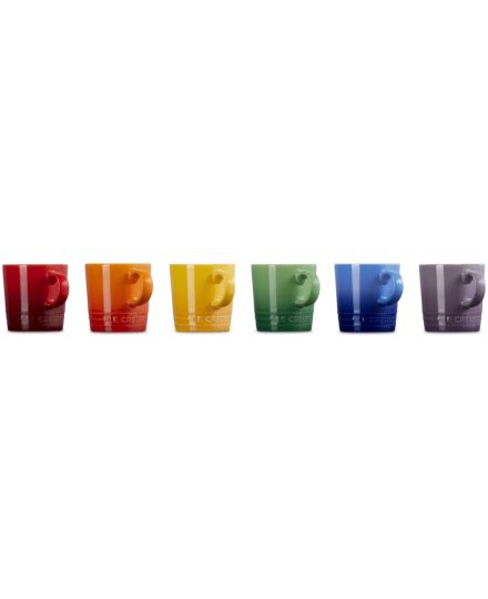 Set de 6 tasses à espresso arc-en-ciel en céramique Le Creuset | Le Creuset | Mimocook