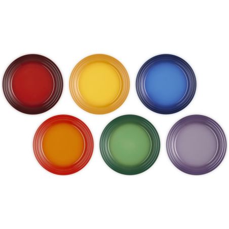 Le Creuset 6er-Set Beilagenteller Regenbogen aus Steinzeug 22 cm | Le Creuset | Mimocook