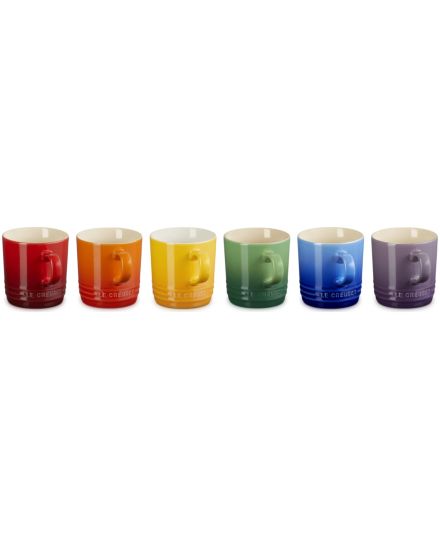 Le Creuset Set de 6 Canecas de Cappuccino Arco-Íris em Cerâmica 0,2 L | Le Creuset | Mimocook
