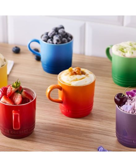 Le Creuset Set de 6 Mugs Cappuccino en Céramique Arc-en-Ciel 0,2 L | Le Creuset | Mimocook