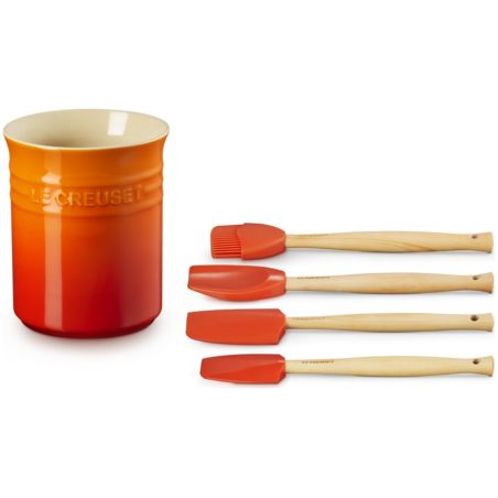 Set Pote utensílios e espátulas Craft em cerâmica de grés Le Creuset | Le Creuset | Mimocook