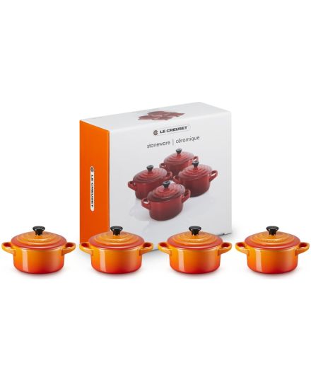 Le Creuset Stoneware Set of 4 Petite Casseroles 10 cm | Le Creuset | Mimocook