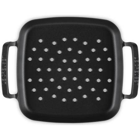 Le Creuset Cesto Cuadrado para Asar BBQ Outdoor de Hierro Fundido Negro Mate 30 cm | Le Creuset | Mimocook